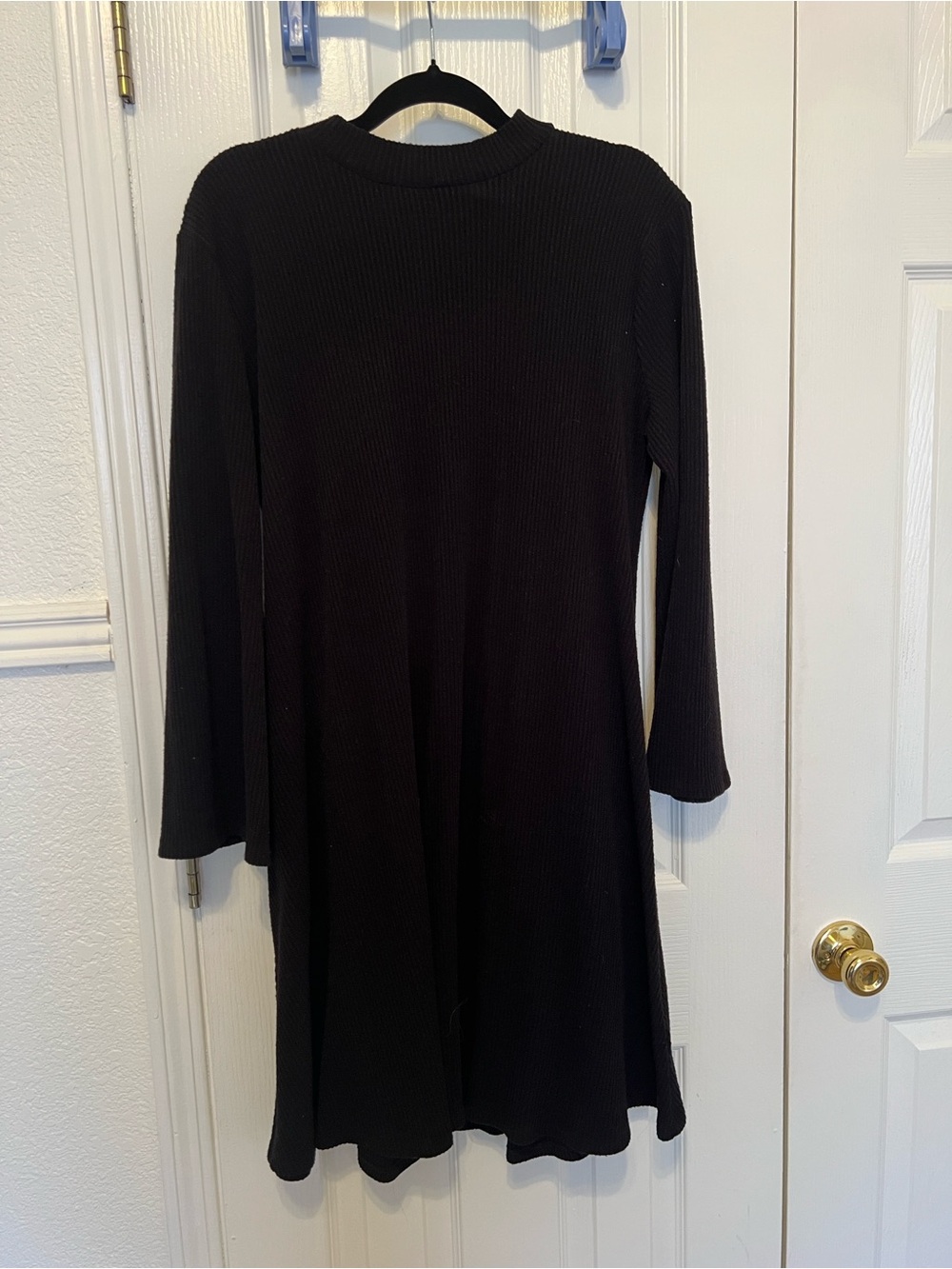 Old Navy Mock-Neck Rib-Knit Plus-Size Sweater Swing Dress, blackjack 1x